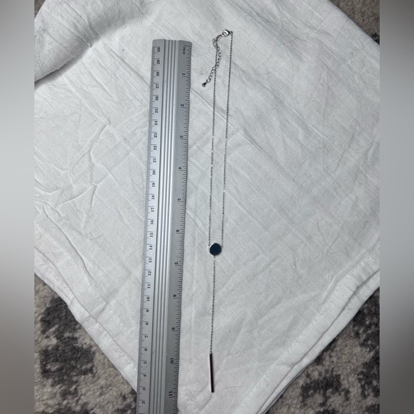 Silver and black enamel pendant necklace - Picture 4 of 7